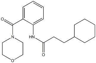 3-cyclohexyl-N-[2-(morpholine-4-carbonyl)phenyl]propanamide Struktur