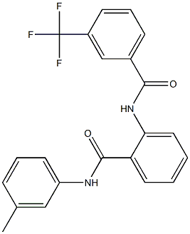 N-(3-methylphenyl)-2-[[3-(trifluoromethyl)benzoyl]amino]benzamide Struktur