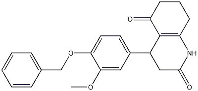 4-(3-methoxy-4-phenylmethoxyphenyl)-1,3,4,6,7,8-hexahydroquinoline-2,5-dione Struktur