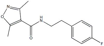 N-[2-(4-fluorophenyl)ethyl]-3,5-dimethyl-1,2-oxazole-4-carboxamide Struktur