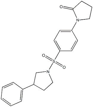 1-[4-(3-phenylpyrrolidin-1-yl)sulfonylphenyl]pyrrolidin-2-one Struktur