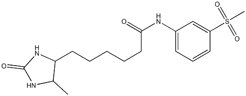 6-(5-methyl-2-oxoimidazolidin-4-yl)-N-(3-methylsulfonylphenyl)hexanamide Struktur