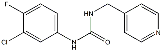 1-(3-chloro-4-fluorophenyl)-3-(pyridin-4-ylmethyl)urea Struktur