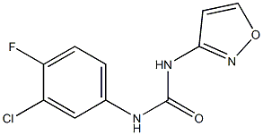 1-(3-chloro-4-fluorophenyl)-3-(1,2-oxazol-3-yl)urea Struktur