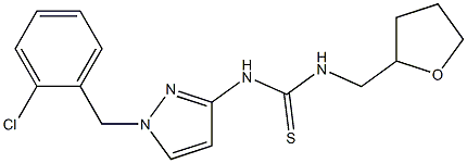 1-[1-[(2-chlorophenyl)methyl]pyrazol-3-yl]-3-(oxolan-2-ylmethyl)thiourea Struktur