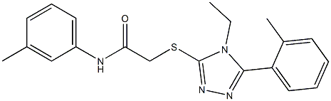 2-[[4-ethyl-5-(2-methylphenyl)-1,2,4-triazol-3-yl]sulfanyl]-N-(3-methylphenyl)acetamide Struktur