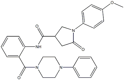 1-(4-methoxyphenyl)-5-oxo-N-[2-(4-phenylpiperazine-1-carbonyl)phenyl]pyrrolidine-3-carboxamide Struktur