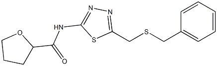 N-[5-(benzylsulfanylmethyl)-1,3,4-thiadiazol-2-yl]oxolane-2-carboxamide Struktur