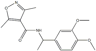 N-[1-(3,4-dimethoxyphenyl)ethyl]-3,5-dimethyl-1,2-oxazole-4-carboxamide Struktur