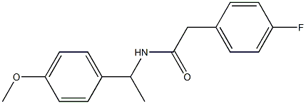 2-(4-fluorophenyl)-N-[1-(4-methoxyphenyl)ethyl]acetamide Struktur