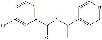 3-chloro-N-(1-pyridin-4-ylethyl)benzamide Struktur