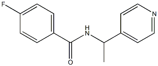 4-fluoro-N-(1-pyridin-4-ylethyl)benzamide Struktur