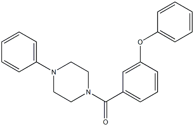 (3-phenoxyphenyl)-(4-phenylpiperazin-1-yl)methanone Struktur