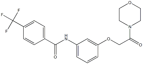 N-[3-(2-morpholin-4-yl-2-oxoethoxy)phenyl]-4-(trifluoromethyl)benzamide Struktur