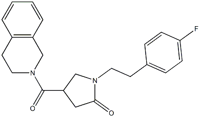 4-(3,4-dihydro-1H-isoquinoline-2-carbonyl)-1-[2-(4-fluorophenyl)ethyl]pyrrolidin-2-one Struktur