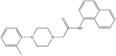 2-[4-(2-methylphenyl)piperazin-1-yl]-N-naphthalen-1-ylacetamide Struktur