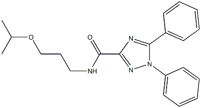 1,5-diphenyl-N-(3-propan-2-yloxypropyl)-1,2,4-triazole-3-carboxamide Struktur