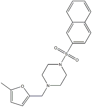 1-[(5-methylfuran-2-yl)methyl]-4-naphthalen-2-ylsulfonylpiperazine Struktur