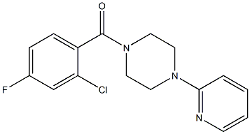 (2-chloro-4-fluorophenyl)-(4-pyridin-2-ylpiperazin-1-yl)methanone Struktur