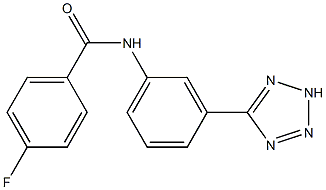 4-fluoro-N-[3-(2H-tetrazol-5-yl)phenyl]benzamide Struktur