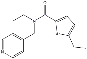 N,5-diethyl-N-(pyridin-4-ylmethyl)thiophene-2-carboxamide Struktur