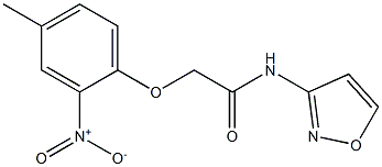 2-(4-methyl-2-nitrophenoxy)-N-(1,2-oxazol-3-yl)acetamide Structure