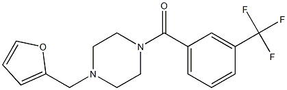 [4-(furan-2-ylmethyl)piperazin-1-yl]-[3-(trifluoromethyl)phenyl]methanone Struktur