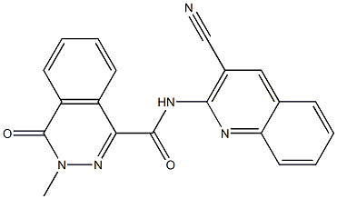 N-(3-cyanoquinolin-2-yl)-3-methyl-4-oxophthalazine-1-carboxamide Struktur