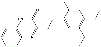 3-[(4-methoxy-2-methyl-5-propan-2-ylphenyl)methylsulfanyl]-1H-quinoxalin-2-one Struktur