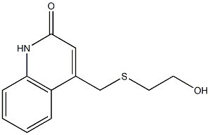 4-(2-hydroxyethylsulfanylmethyl)-1H-quinolin-2-one Struktur