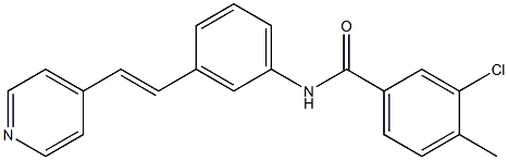 3-chloro-4-methyl-N-[3-[(E)-2-pyridin-4-ylethenyl]phenyl]benzamide Struktur