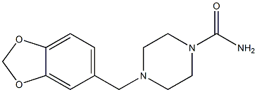 4-(1,3-benzodioxol-5-ylmethyl)piperazine-1-carboxamide Struktur