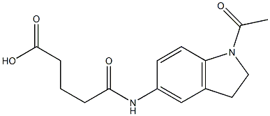 5-[(1-acetyl-2,3-dihydroindol-5-yl)amino]-5-oxopentanoic acid Struktur