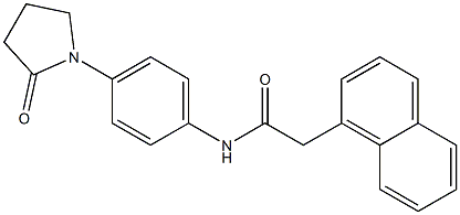 2-naphthalen-1-yl-N-[4-(2-oxopyrrolidin-1-yl)phenyl]acetamide Struktur