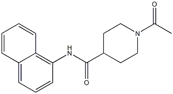 1-acetyl-N-naphthalen-1-ylpiperidine-4-carboxamide Struktur