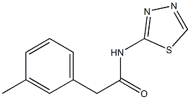 2-(3-methylphenyl)-N-(1,3,4-thiadiazol-2-yl)acetamide Struktur