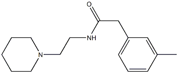 2-(3-methylphenyl)-N-(2-piperidin-1-ylethyl)acetamide Struktur