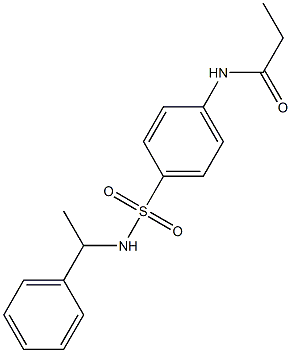 N-[4-(1-phenylethylsulfamoyl)phenyl]propanamide Struktur