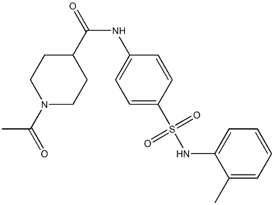 1-acetyl-N-[4-[(2-methylphenyl)sulfamoyl]phenyl]piperidine-4-carboxamide Struktur