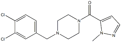 [4-[(3,4-dichlorophenyl)methyl]piperazin-1-yl]-(2-methylpyrazol-3-yl)methanone Struktur