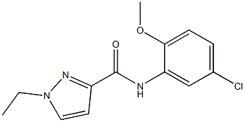 N-(5-chloro-2-methoxyphenyl)-1-ethylpyrazole-3-carboxamide Struktur