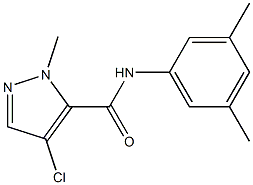 4-chloro-N-(3,5-dimethylphenyl)-2-methylpyrazole-3-carboxamide Struktur