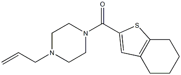 (4-prop-2-enylpiperazin-1-yl)-(4,5,6,7-tetrahydro-1-benzothiophen-2-yl)methanone Struktur