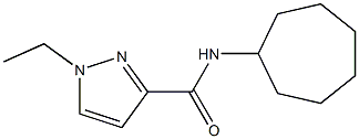 N-cycloheptyl-1-ethylpyrazole-3-carboxamide Struktur