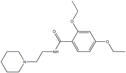 2,4-diethoxy-N-(2-piperidin-1-ylethyl)benzamide Struktur