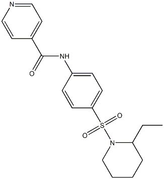 N-[4-(2-ethylpiperidin-1-yl)sulfonylphenyl]pyridine-4-carboxamide Struktur