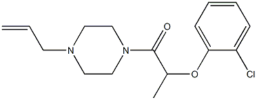 2-(2-chlorophenoxy)-1-(4-prop-2-enylpiperazin-1-yl)propan-1-one Struktur