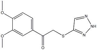 1-(3,4-dimethoxyphenyl)-2-(2H-triazol-4-ylsulfanyl)ethanone Struktur