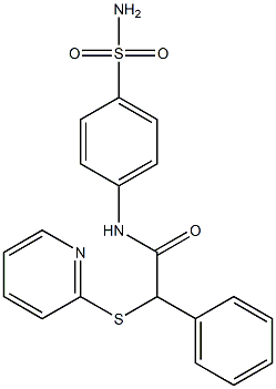 2-phenyl-2-pyridin-2-ylsulfanyl-N-(4-sulfamoylphenyl)acetamide Struktur