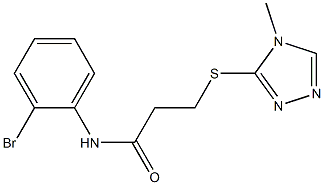 N-(2-bromophenyl)-3-[(4-methyl-1,2,4-triazol-3-yl)sulfanyl]propanamide Struktur